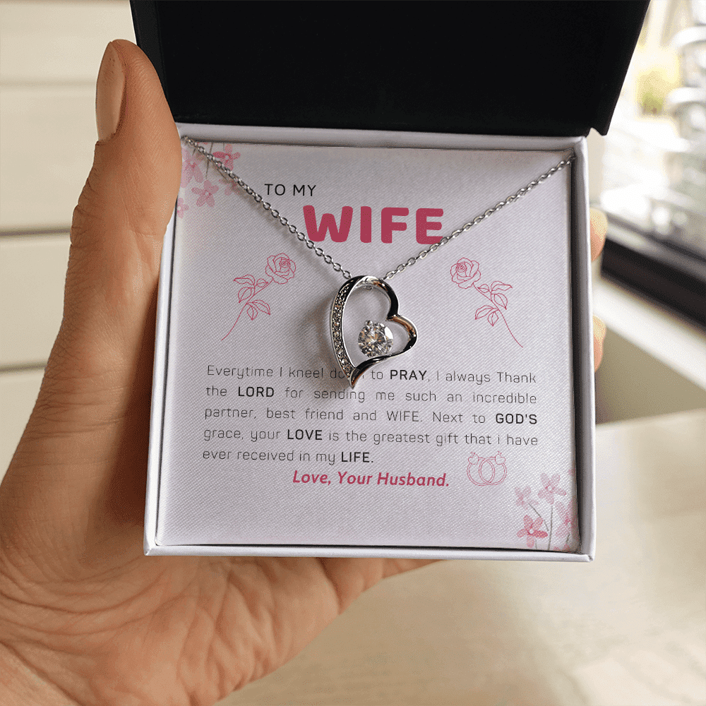To My Wife I Thank The Lord Forever Love Necklace Toptrendygear