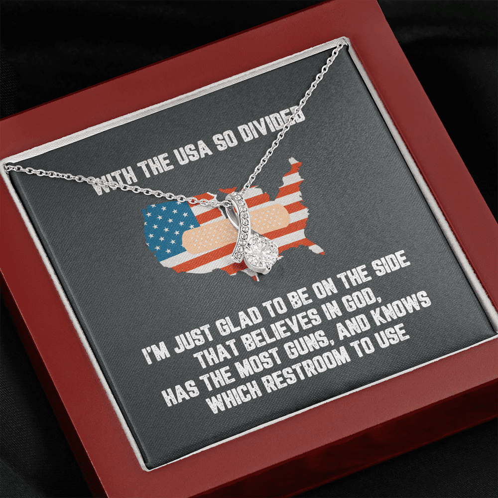 With The USA So Divided I Believe In God Alluring Beauty Necklace Gift For Her Toptrendygear