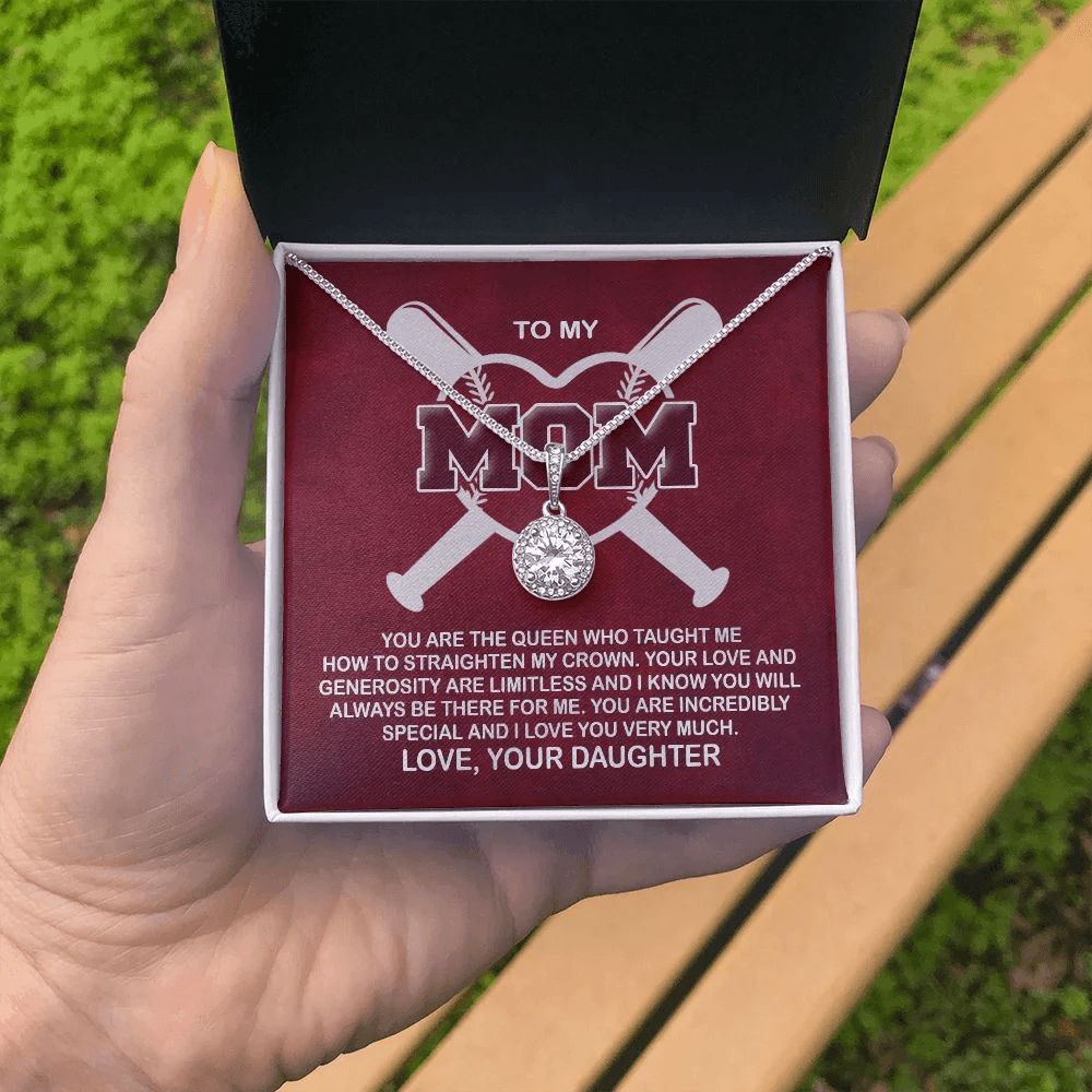 Mother Daughter Necklace, You Are The Queen Who Taught Me How To Straighten My Crown Best Gifts For Mom Eternal Hope Necklace