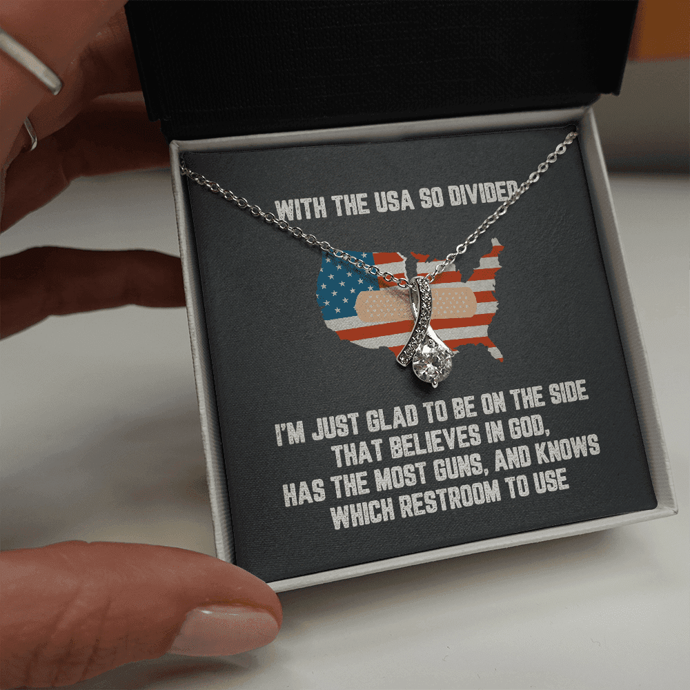 With The USA So Divided I Believe In God Alluring Beauty Necklace Gift For Her Toptrendygear