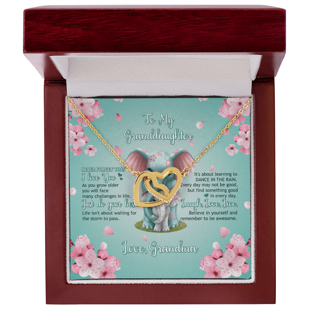 Granddaughter Necklace Never Forget That I Love You Granddaughter Necklace From Grandma Interlocking Hearts Gold Necklace Toptrendygear