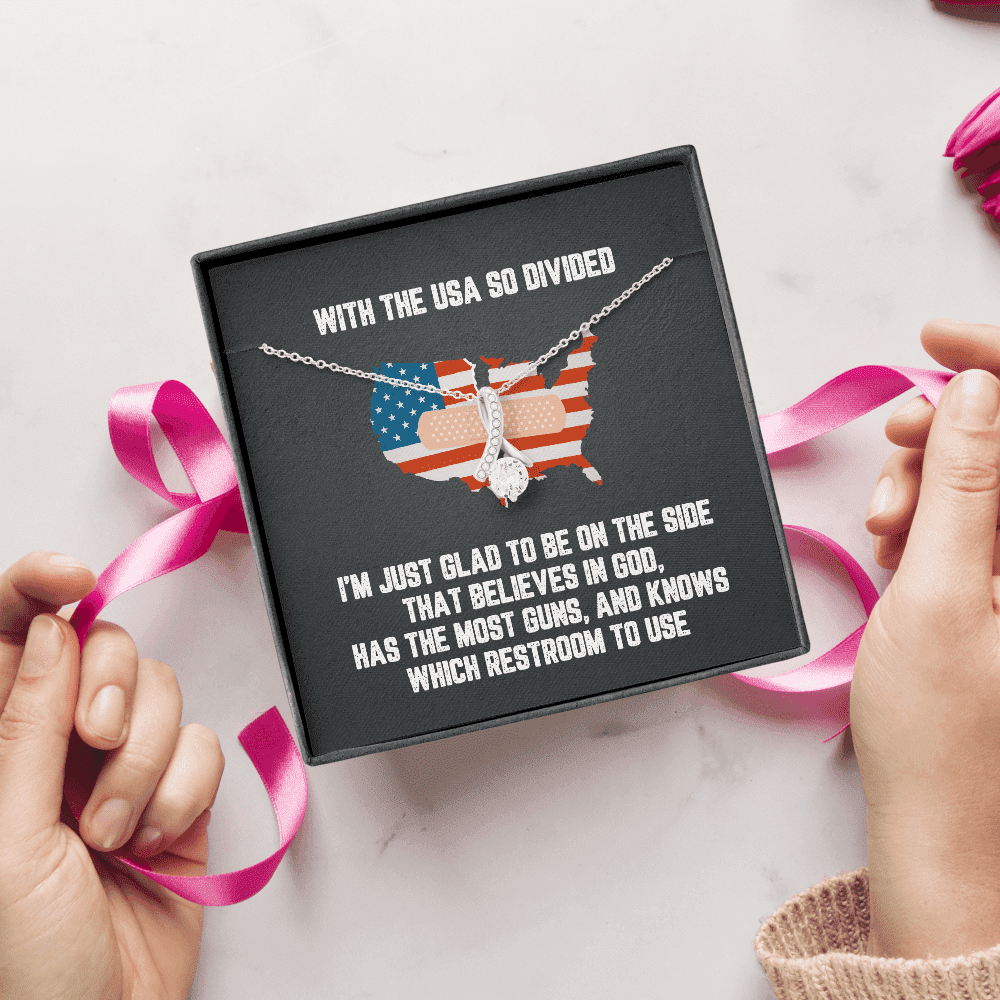 With The USA So Divided I Believe In God Alluring Beauty Necklace Gift For Her Toptrendygear