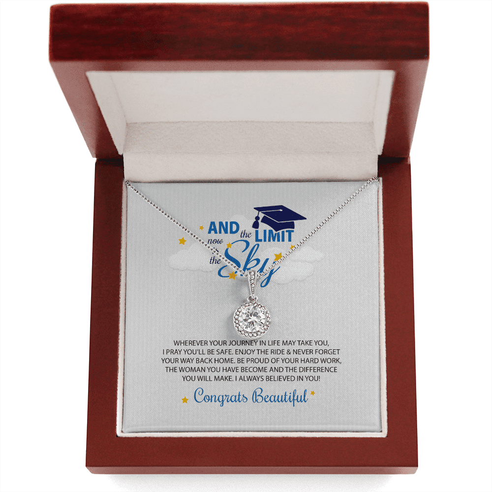 To My Beautiful I Always Believed In You, The Limit Is The Sky Eternal Hope Necklace Gift For Daughter Toptrendygear