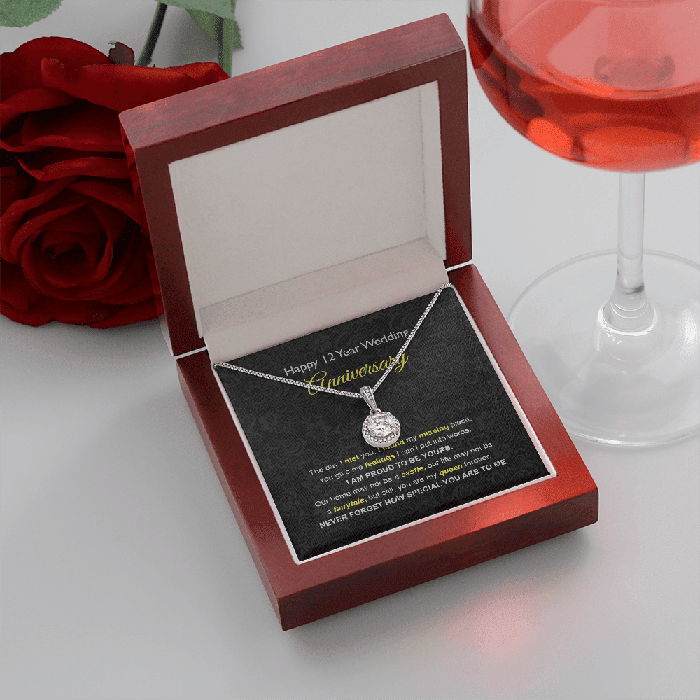 Wife Necklace, 12th Wedding Anniversary Necklace Gift Ideas For Wife Eternal Hope Necklace