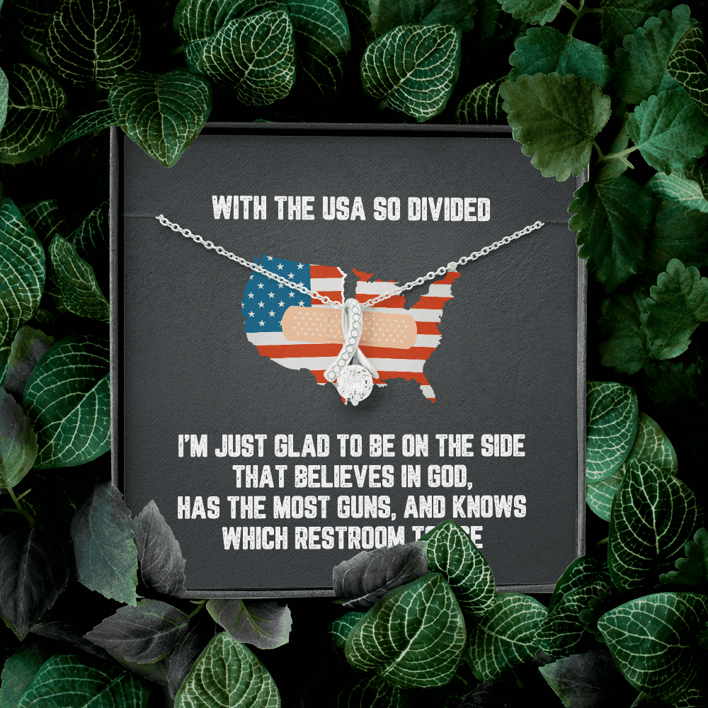 With The USA So Divided I Believe In God Alluring Beauty Necklace Gift For Her Toptrendygear