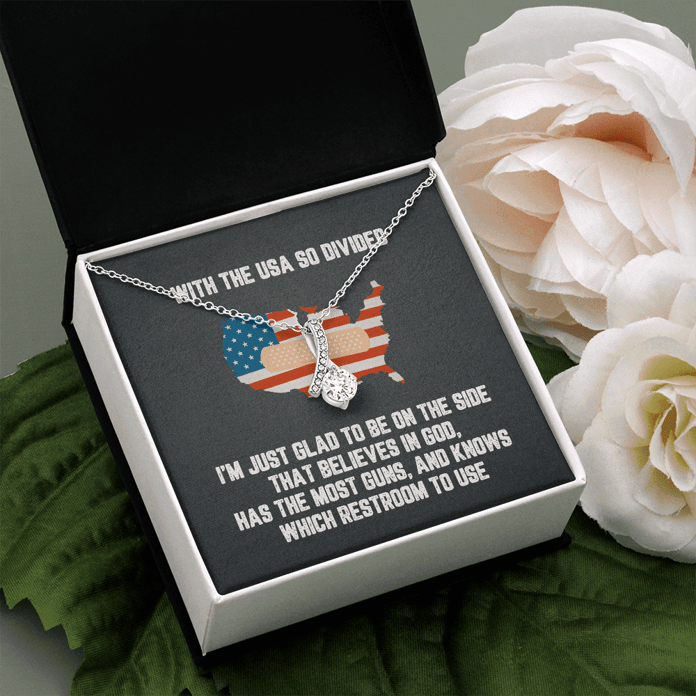 With The USA So Divided I Believe In God Alluring Beauty Necklace Gift For Her Toptrendygear