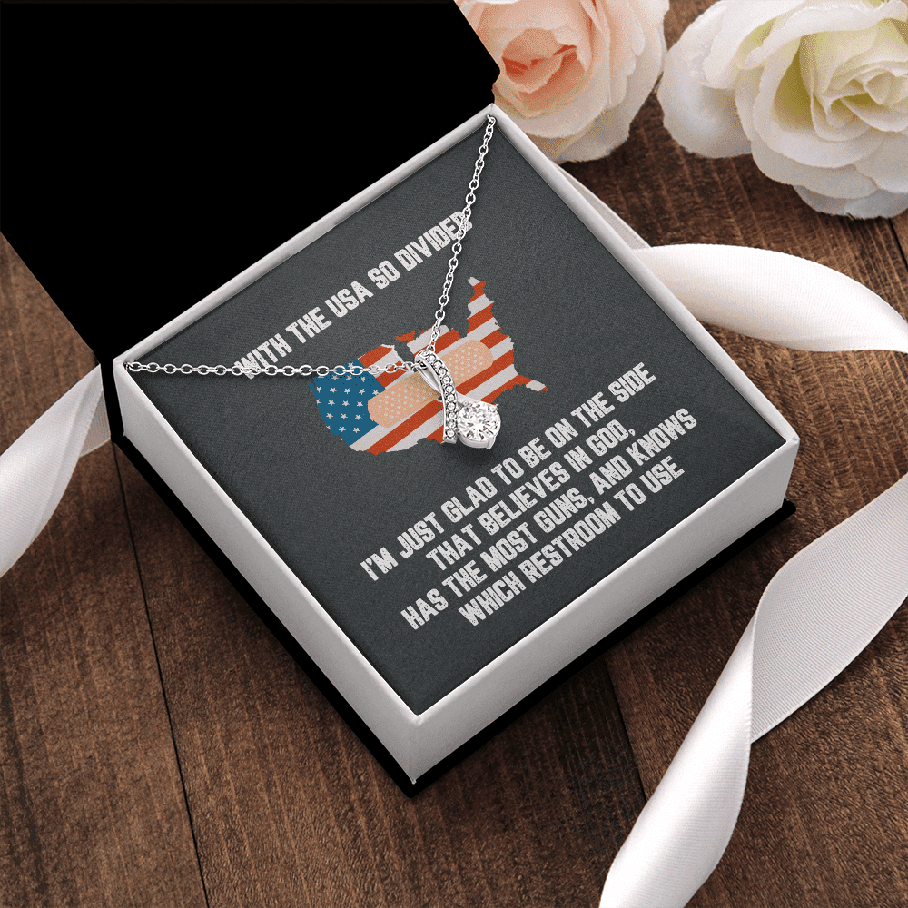 With The USA So Divided I Believe In God Alluring Beauty Necklace Gift For Her Toptrendygear