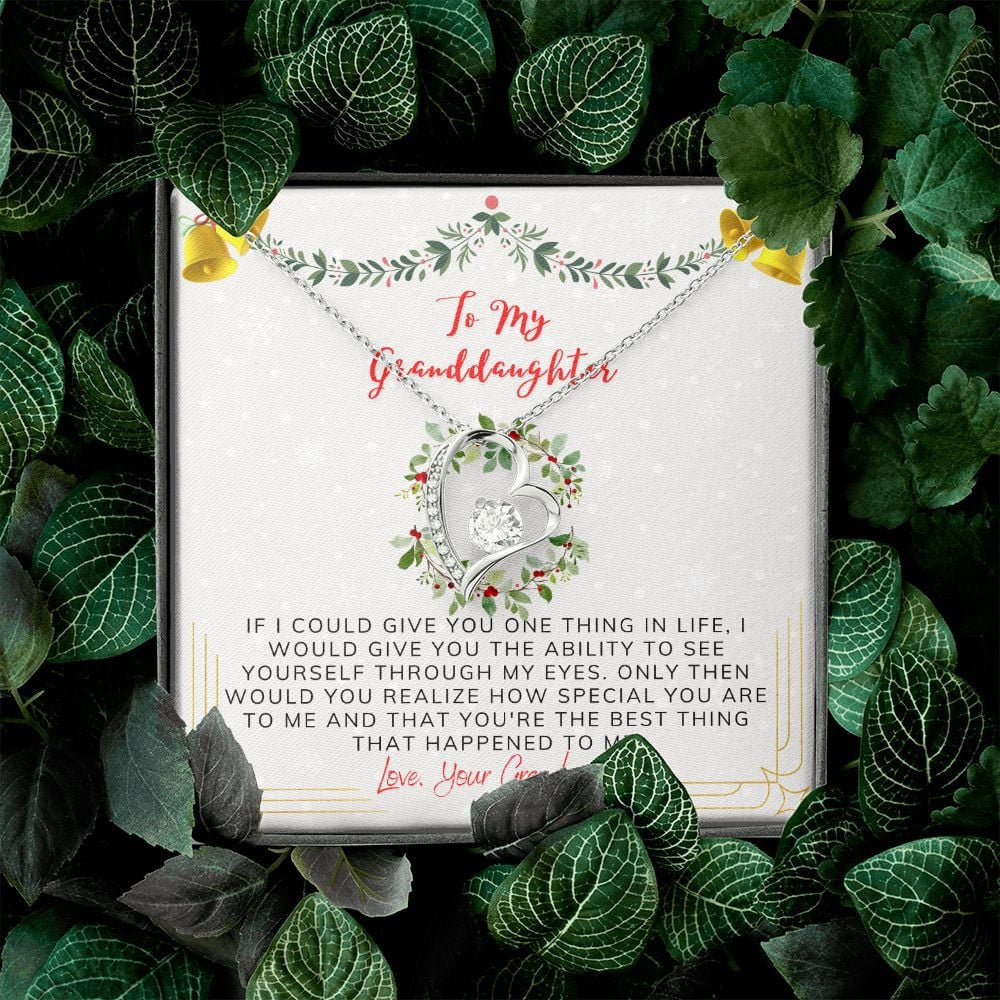 To My Granddaughter Necklace From Grandma You're The Best Thing That Happened To Me Christmas Forever Love Necklace
