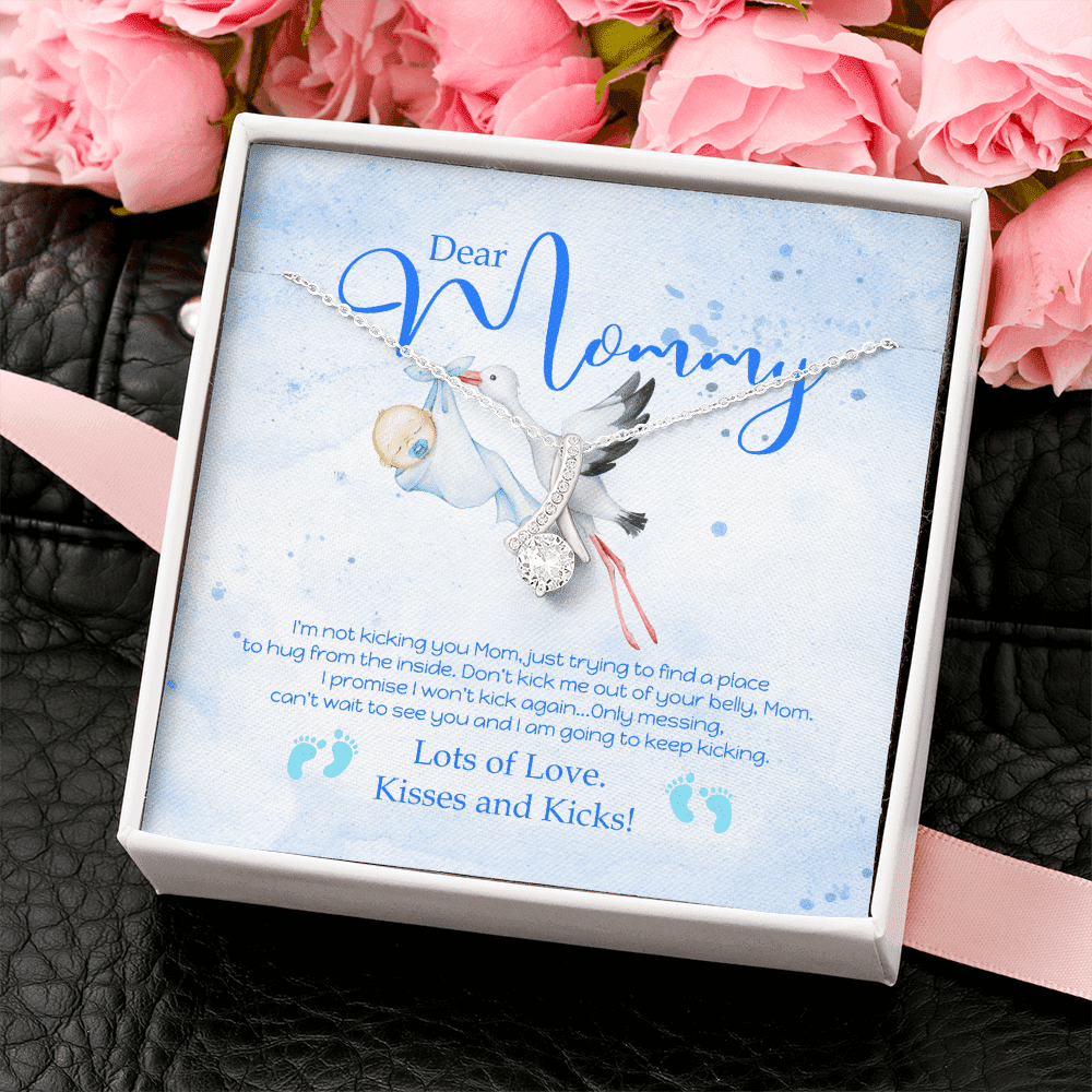 Dear Mommy Kisses And Kicks Alluring Beauty Necklace Gift For Mom Toptrendygear