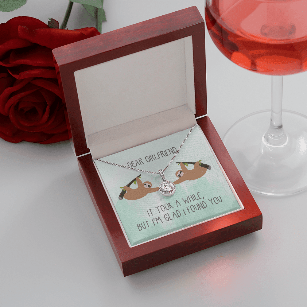 Sloth I'm Glad I Found You Gift For Girlfriend Eternal Hope Necklace