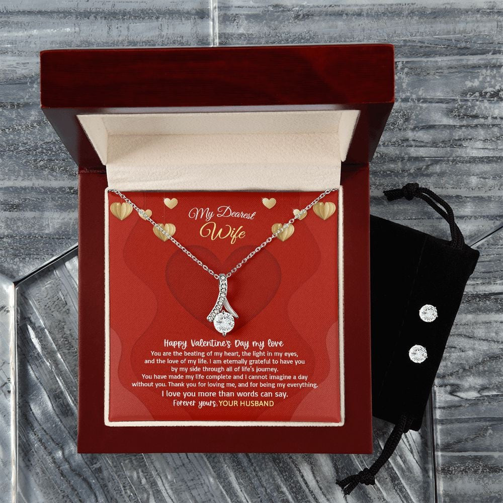 Wife Necklace, I Love You More Than Words Can Say Alluring Beauty Necklace Set Valentine Gifts For Wife