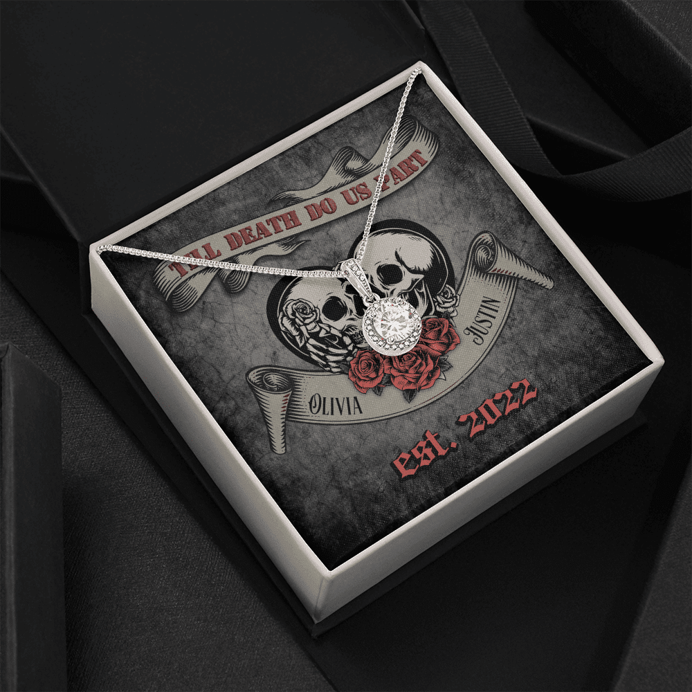 Till Death Do Us Part Custom Name And Date Eternal Hope Necklace Gift For Her