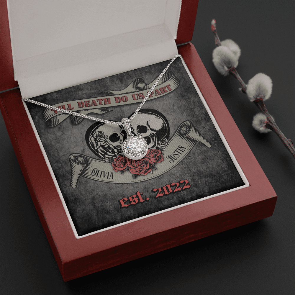 Till Death Do Us Part Custom Name And Date Eternal Hope Necklace Gift For Her