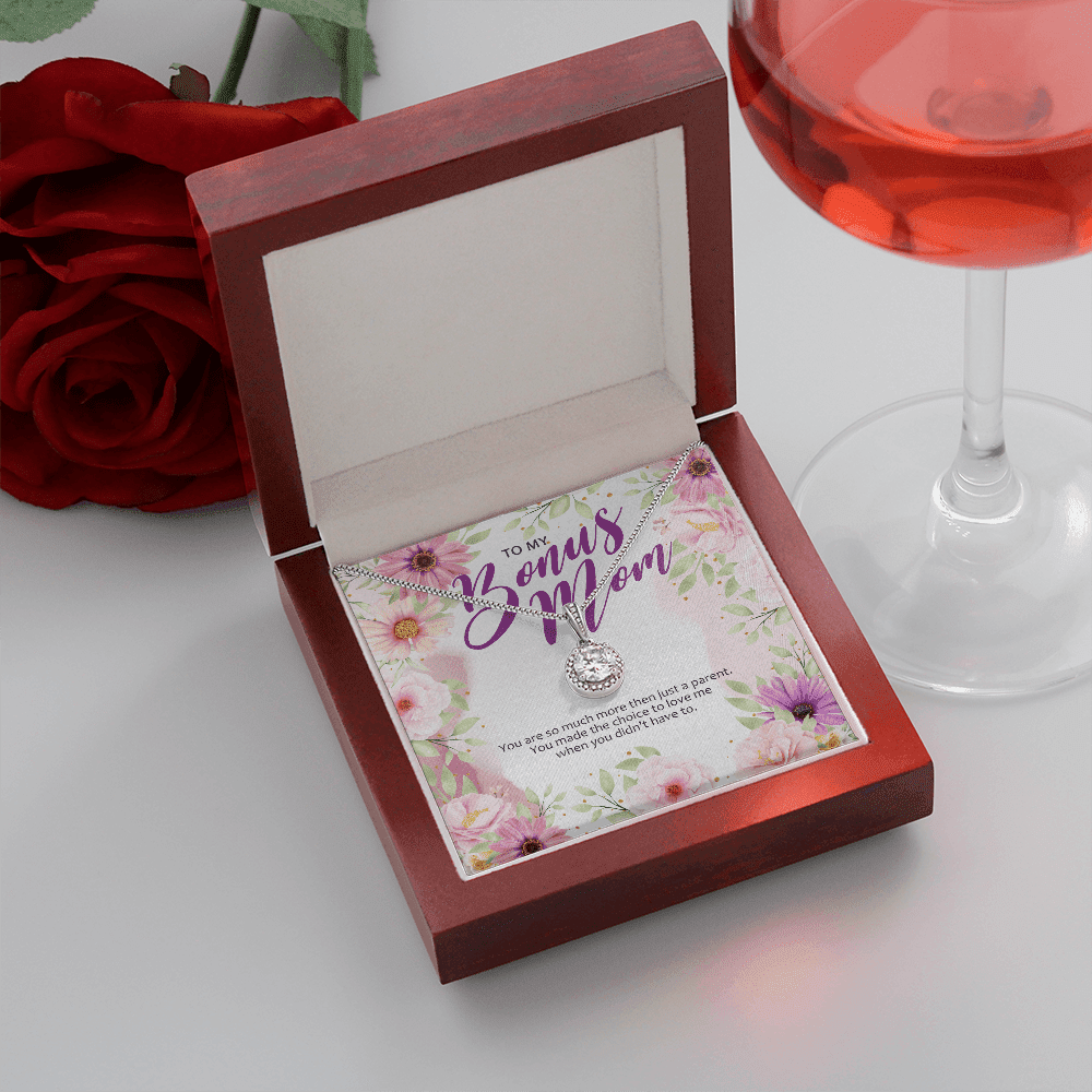 Gift For Bonus Mom You Made The Choice To Love Me Eternal Hope Necklace