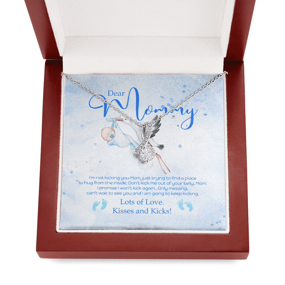 Dear Mommy Kisses And Kicks Alluring Beauty Necklace Gift For Mom Toptrendygear