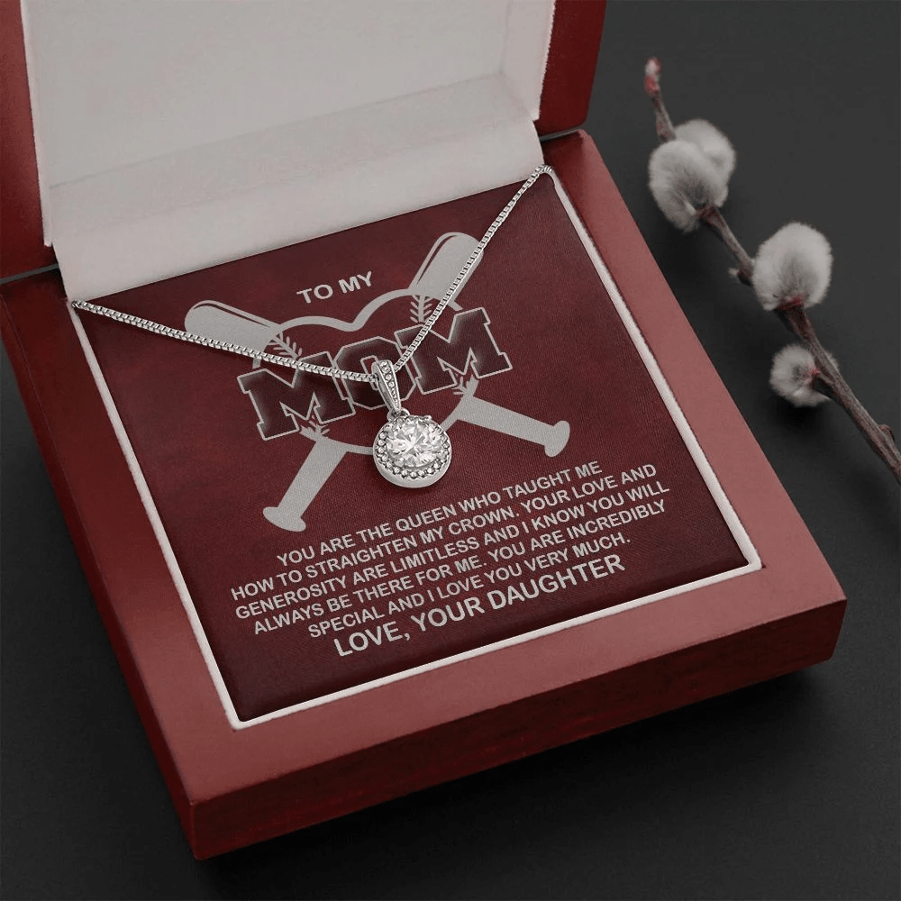 Mother Daughter Necklace, You Are The Queen Who Taught Me How To Straighten My Crown Best Gifts For Mom Eternal Hope Necklace