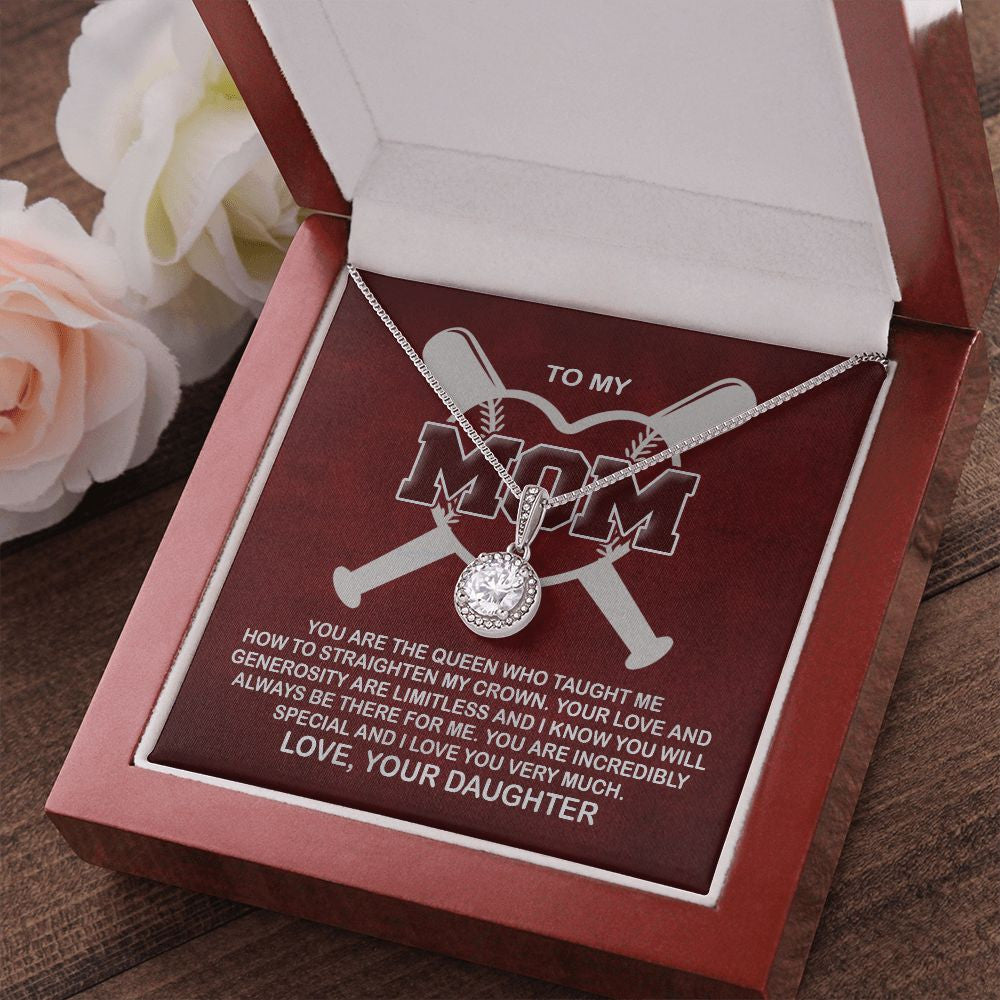 Mother Daughter Necklace, You Are The Queen Who Taught Me How To Straighten My Crown Best Gifts For Mom Eternal Hope Necklace