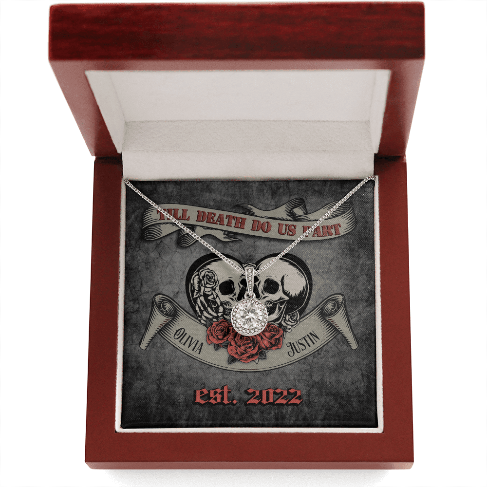 Till Death Do Us Part Custom Name And Date Eternal Hope Necklace Gift For Her