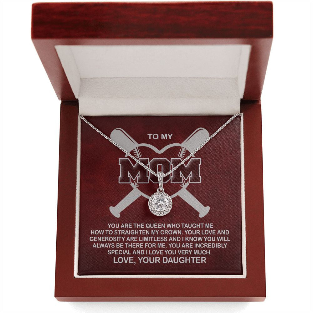 Mother Daughter Necklace, You Are The Queen Who Taught Me How To Straighten My Crown Best Gifts For Mom Eternal Hope Necklace