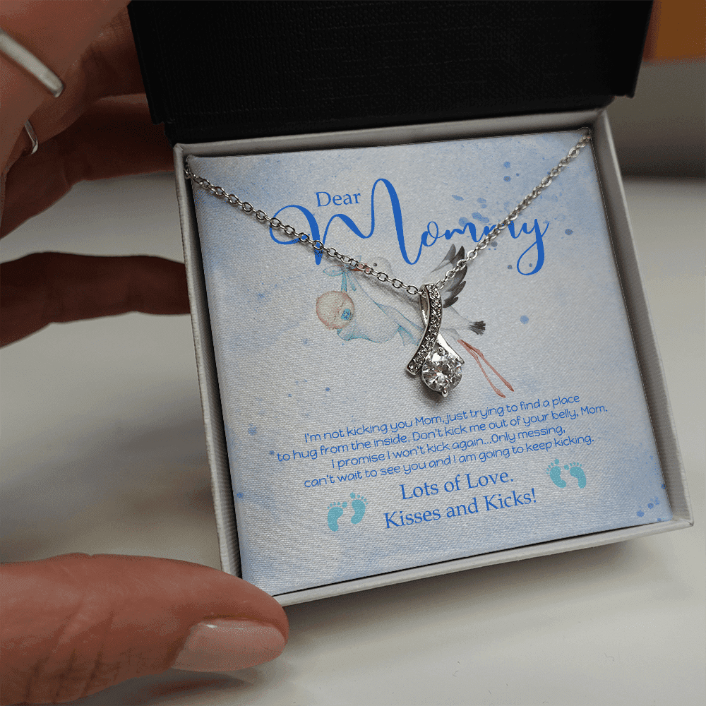 Dear Mommy Kisses And Kicks Alluring Beauty Necklace Gift For Mom Toptrendygear