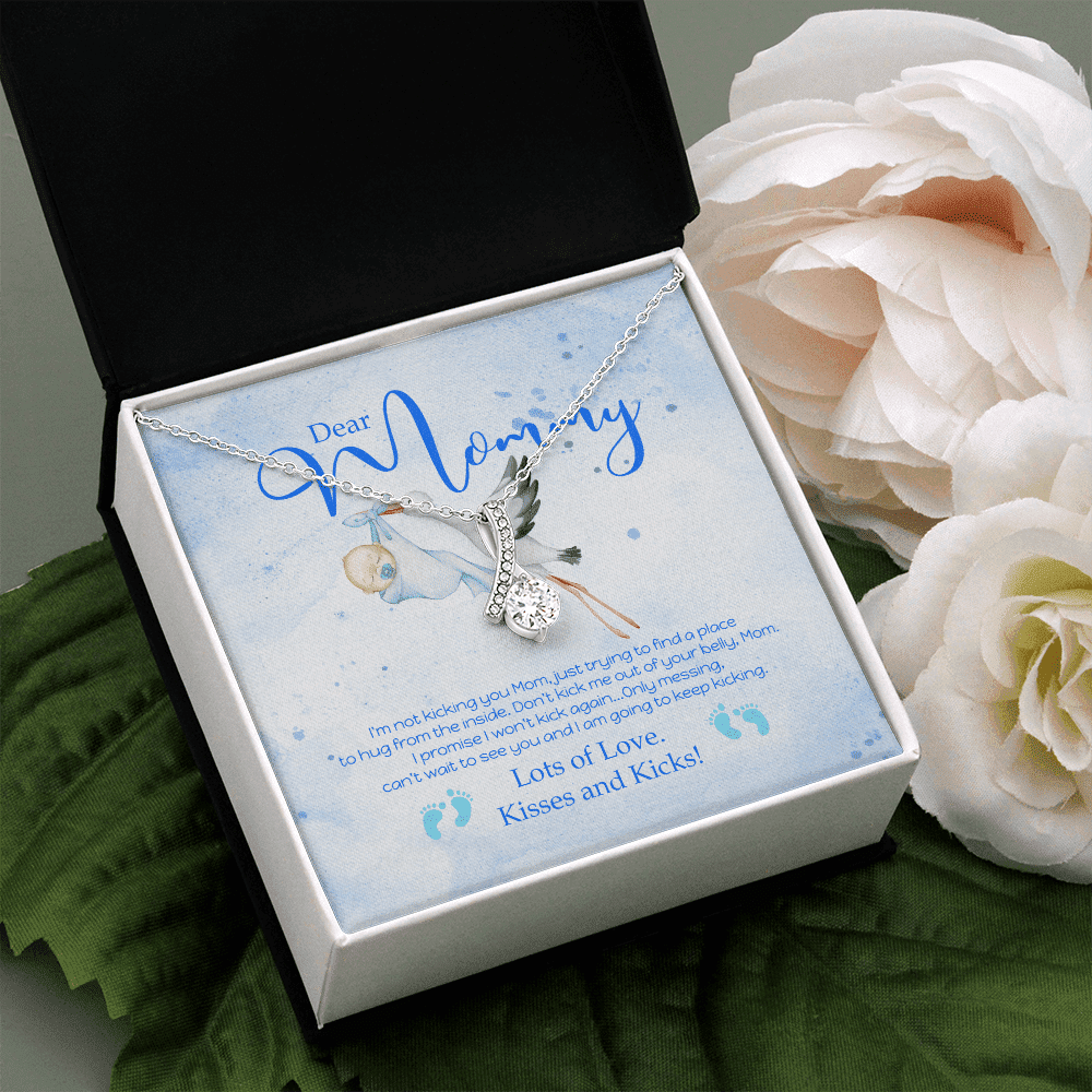 Dear Mommy Kisses And Kicks Alluring Beauty Necklace Gift For Mom Toptrendygear