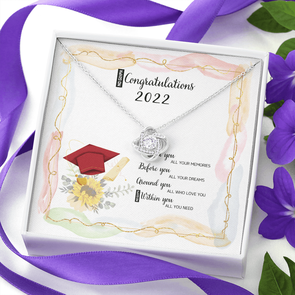 Within You All You Need Love Knot Necklace Graduation Gift For Daughter Toptrendygear