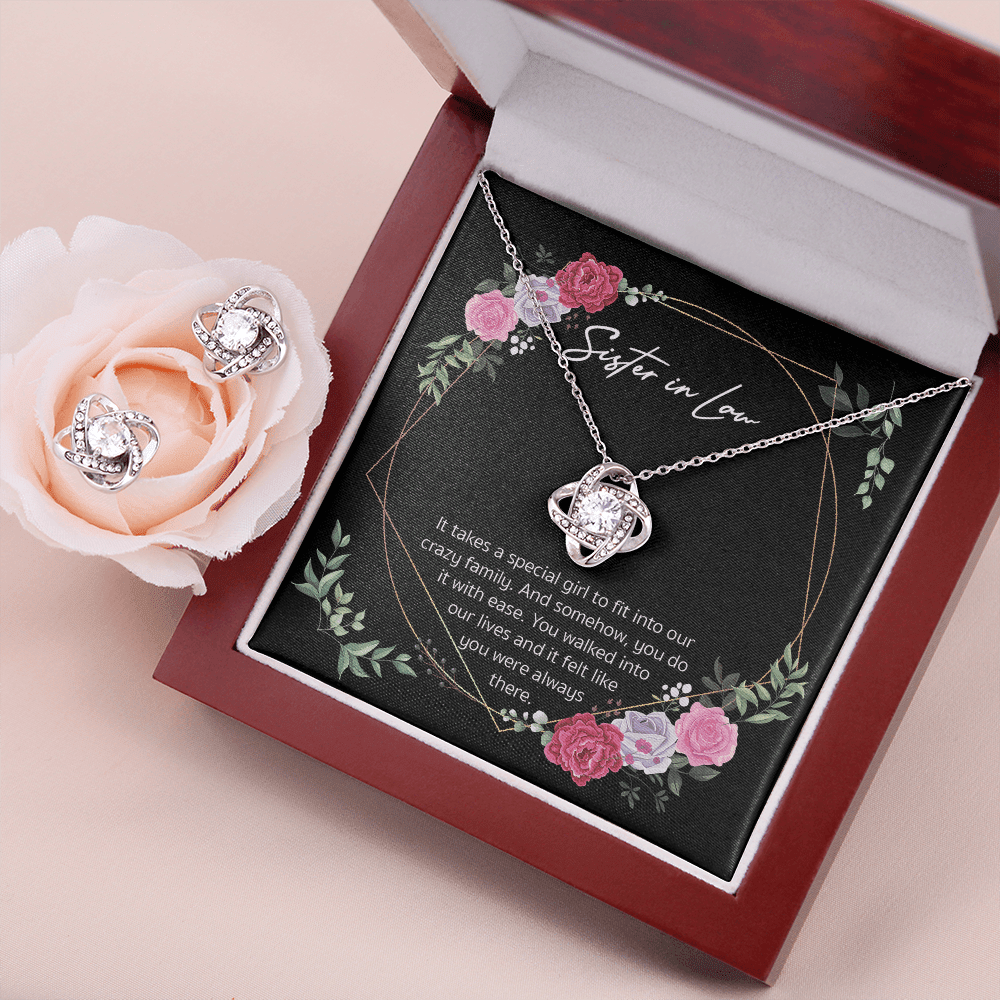 Gift For Sister In Law It Takes A Special Girl To Fit Into Our Family Love Knot With Free Earrings