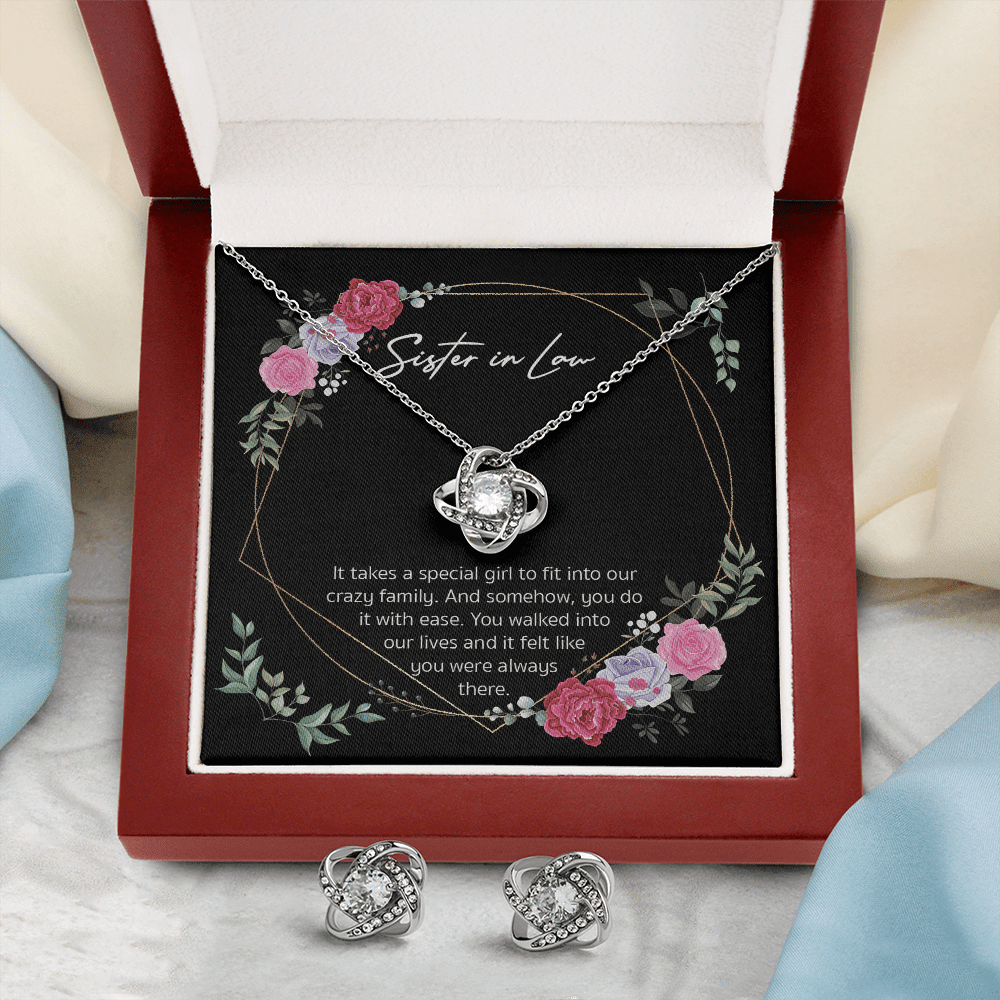 Gift For Sister In Law It Takes A Special Girl To Fit Into Our Family Love Knot With Free Earrings