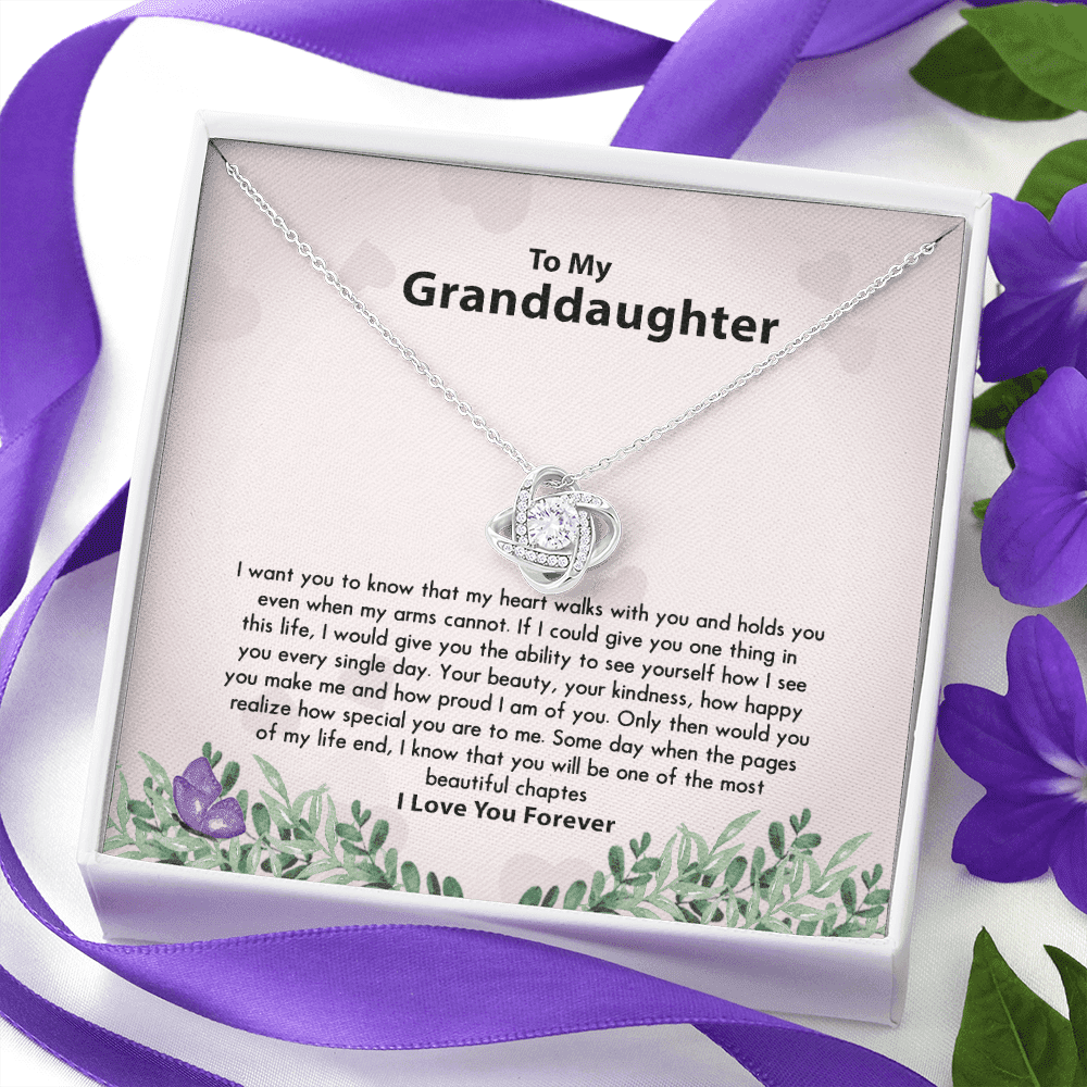Give You One Thing In Life Love Knot Necklace Gift For Granddaughter Love Knot Necklace
