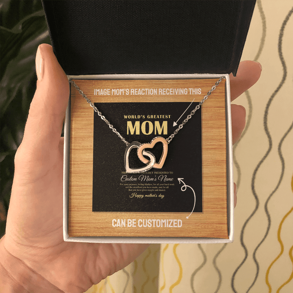 For All That You Have Given Taught And Shared Custom Name Interlocking Hearts Necklace Mother's Day Gifts Toptrendygear