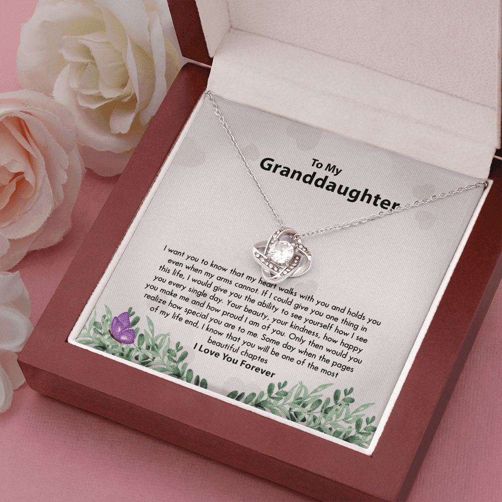 Give You One Thing In Life Love Knot Necklace Gift For Granddaughter Love Knot Necklace