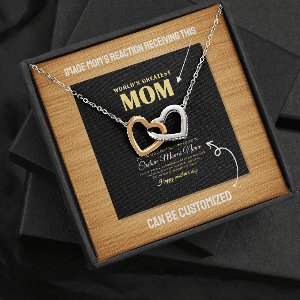 For All That You Have Given Taught And Shared Custom Name Interlocking Hearts Necklace Mother's Day Gifts Toptrendygear