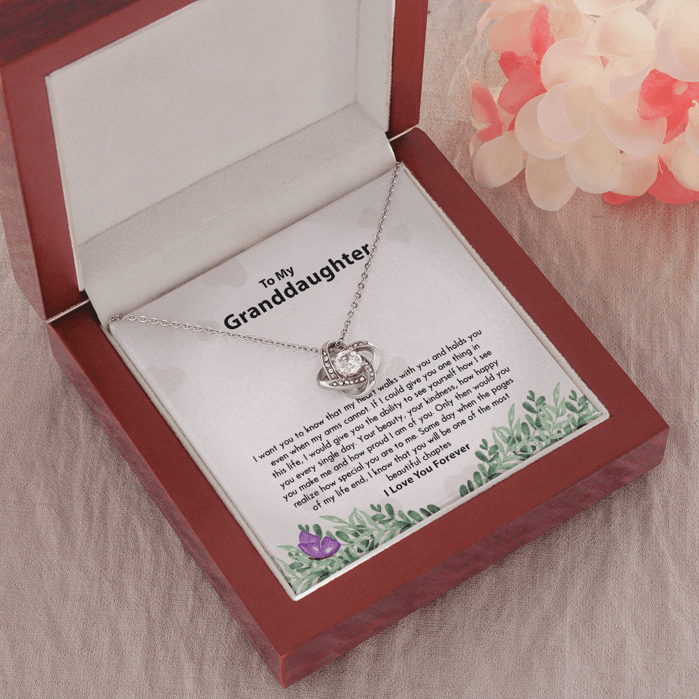 Give You One Thing In Life Love Knot Necklace Gift For Granddaughter Love Knot Necklace