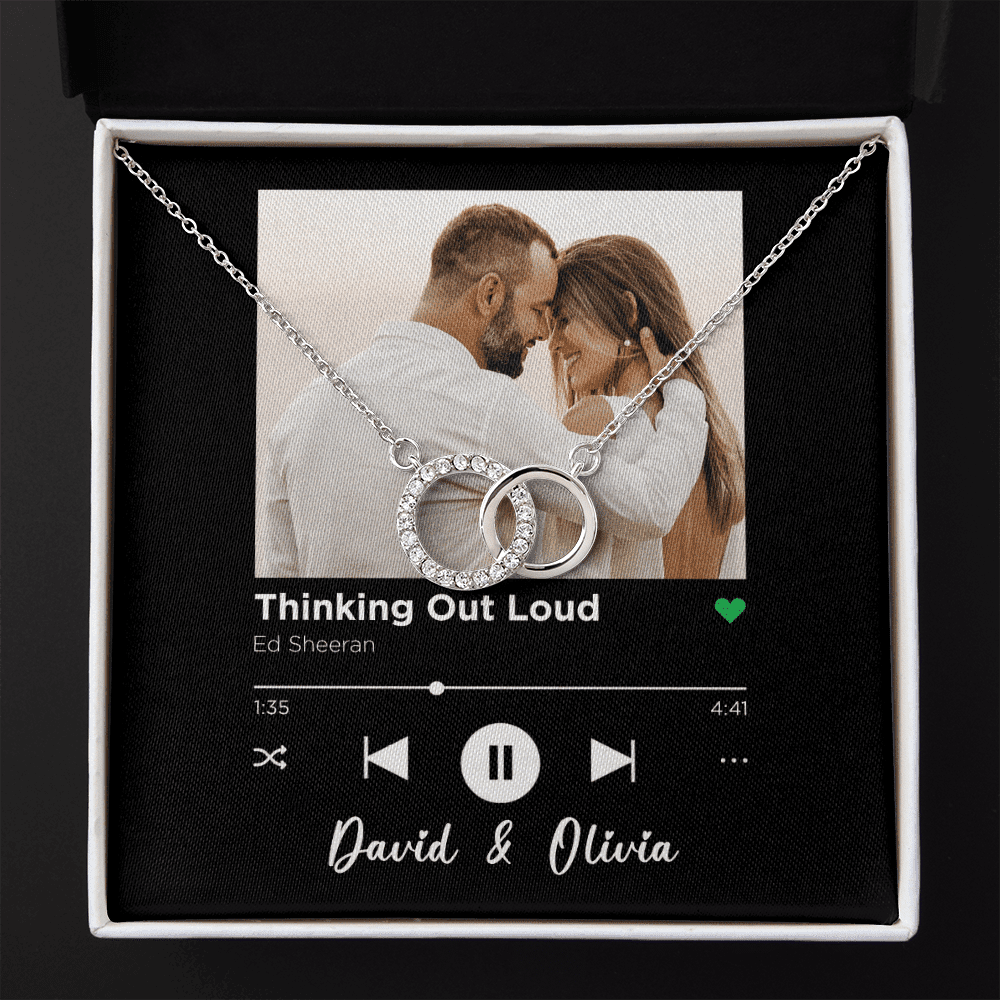 Thinking Out Loud Custom Spotify Code With Couple Photo and Song Card Perfect Pair Necklace Anniversary Gifts For Her Toptrendygear