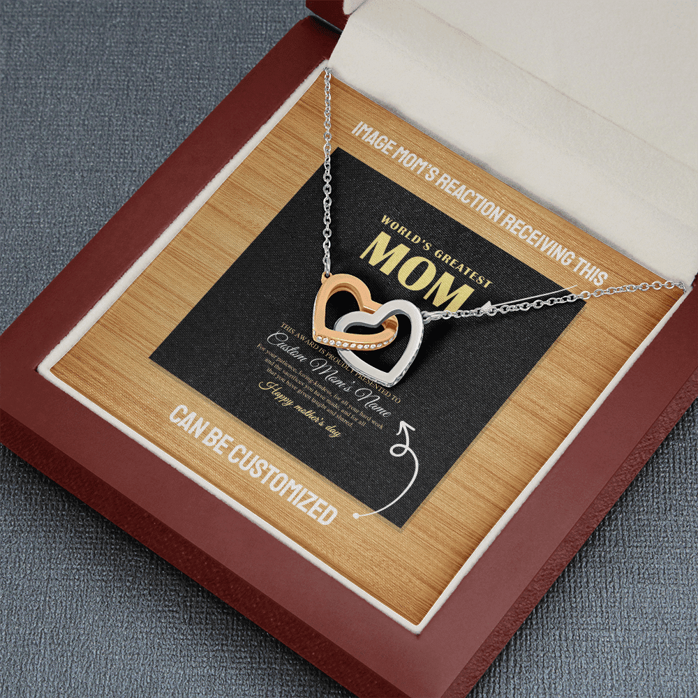 For All That You Have Given Taught And Shared Custom Name Interlocking Hearts Necklace Mother's Day Gifts Toptrendygear
