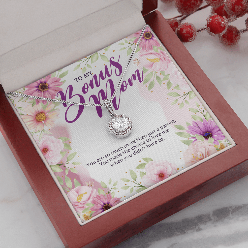 Gift For Bonus Mom You Made The Choice To Love Me Eternal Hope Necklace