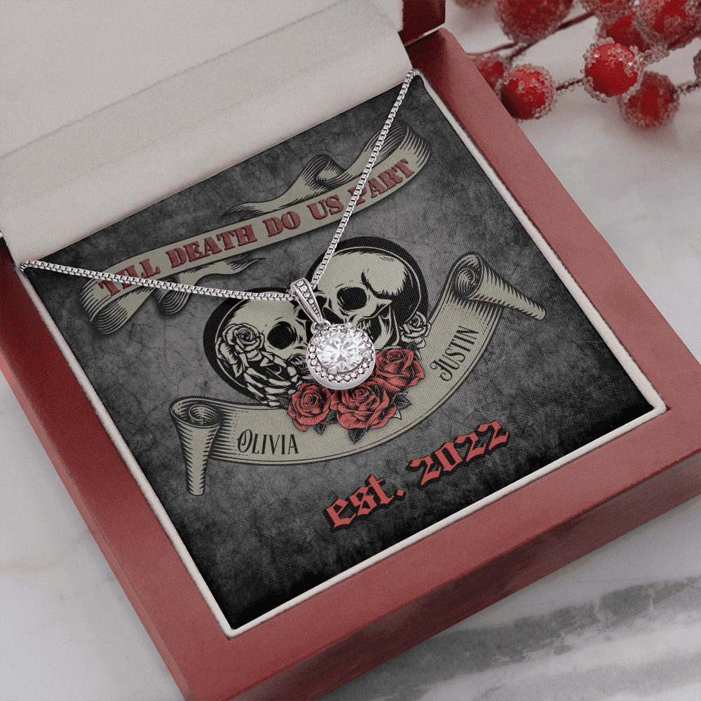 Till Death Do Us Part Custom Name And Date Eternal Hope Necklace Gift For Her