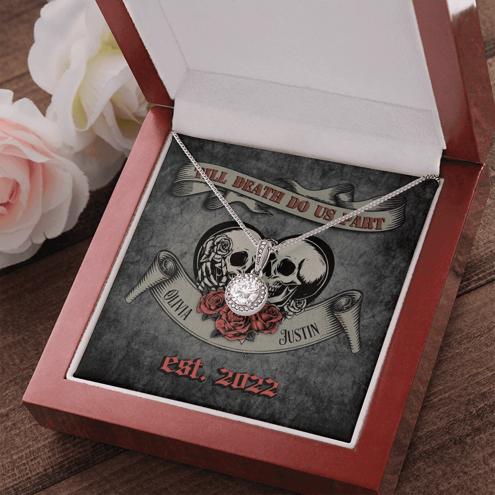 Till Death Do Us Part Custom Name And Date Eternal Hope Necklace Gift For Her