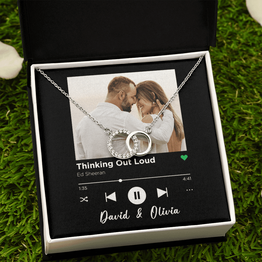 Thinking Out Loud Custom Spotify Code With Couple Photo and Song Card Perfect Pair Necklace Anniversary Gifts For Her Toptrendygear