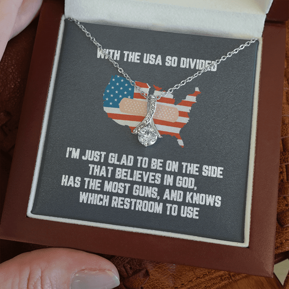 With The USA So Divided I Believe In God Alluring Beauty Necklace Gift For Her Toptrendygear
