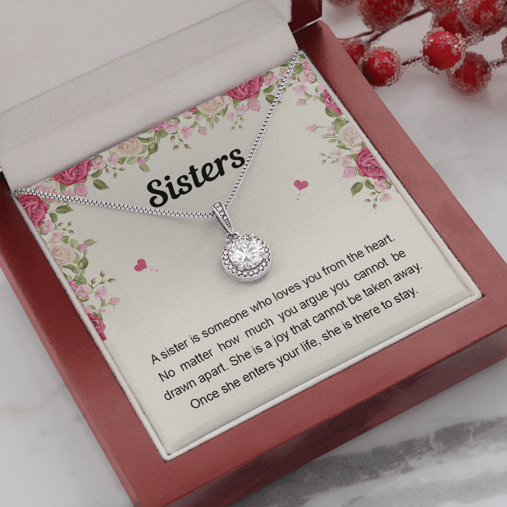 Sister Necklace Someone Who Loves You From The Heart Best Gift For Sister Eternal Hope Necklace