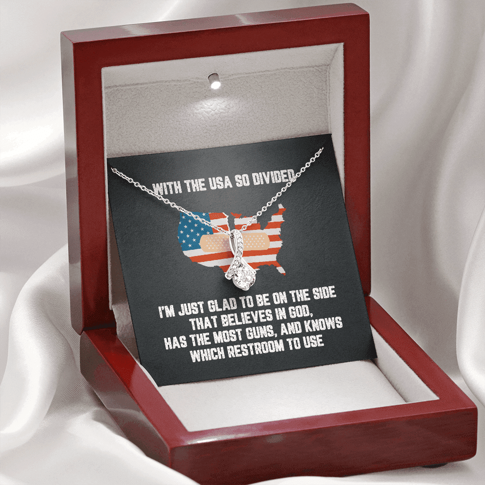 With The USA So Divided I Believe In God Alluring Beauty Necklace Gift For Her Toptrendygear