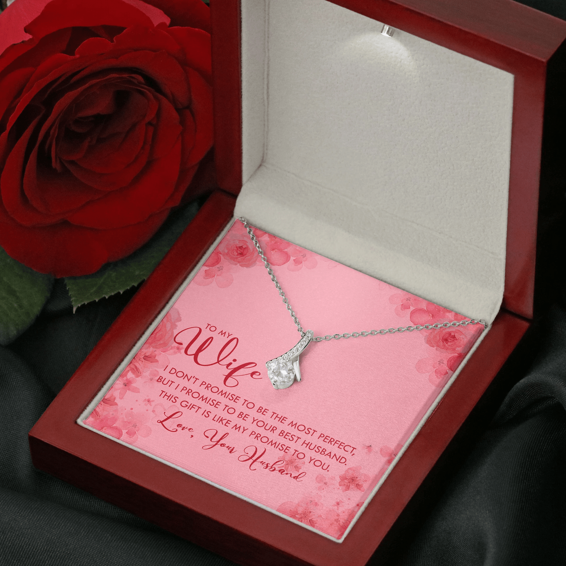 To My Wife This Gift Is Like My Promise To You Alluring Beauty Necklace