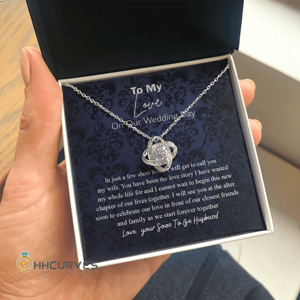 Wife Anniversary Gift I Will Get To Call You My Wife Love Knot Gold Necklace Gift For Her On Wedding Day Toptrendygear