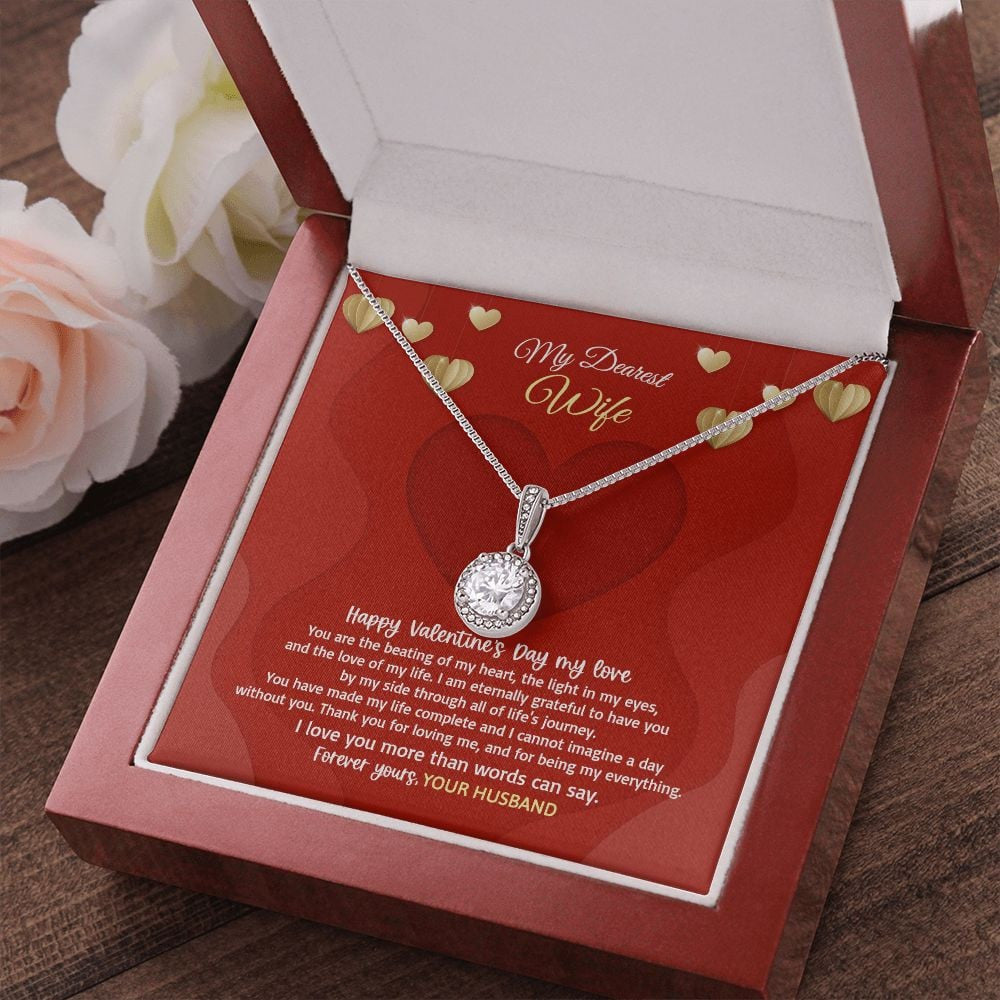Wife Necklace, I Love You More Than Words Can Say Eternal Hope Necklace Valentine Gifts For Wife