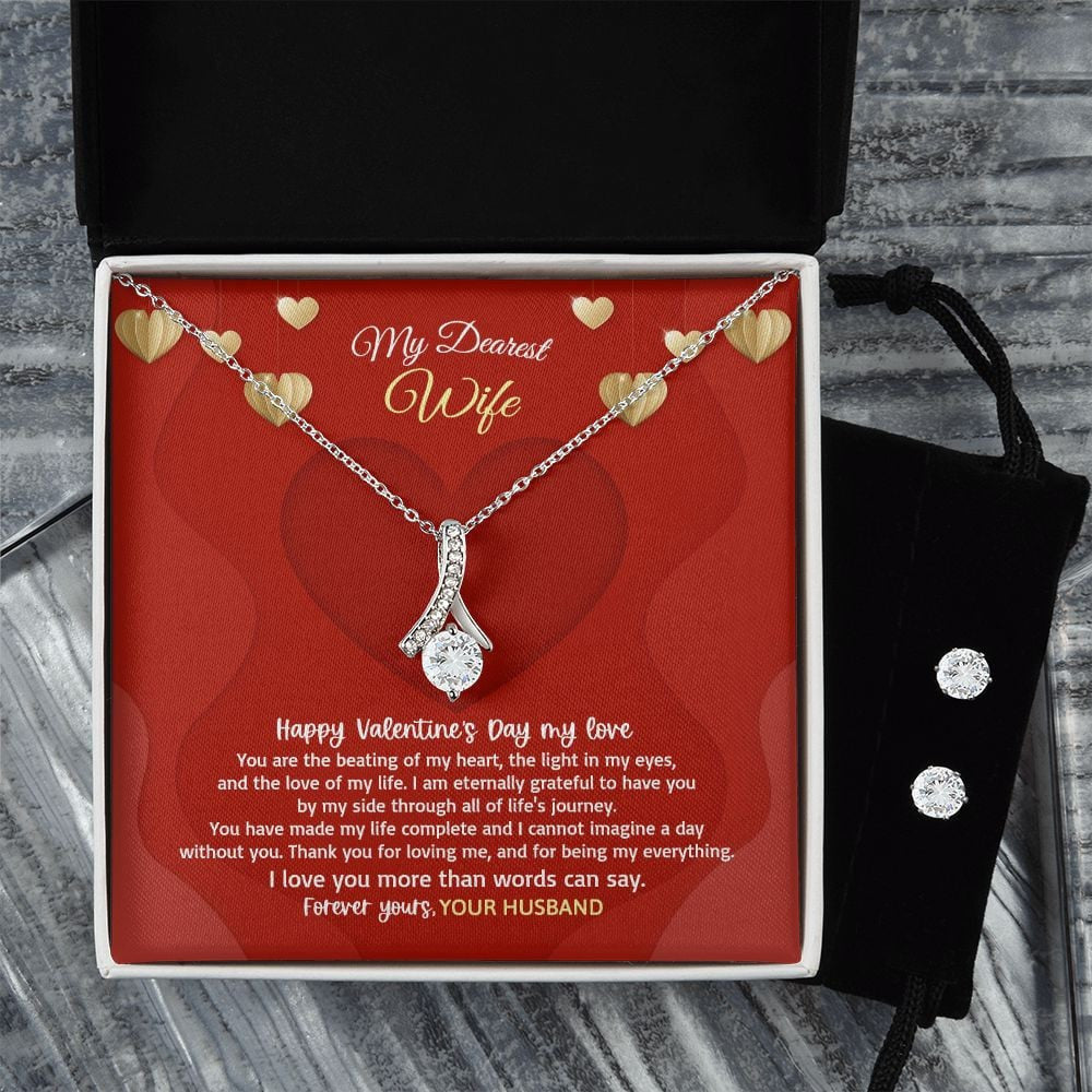 Wife Necklace, I Love You More Than Words Can Say Alluring Beauty Necklace Set Valentine Gifts For Wife