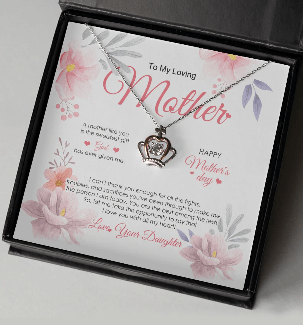To My Mom For All The Time You Are Mother's Day Gift For Mom Crown Necklace Toptrendygear