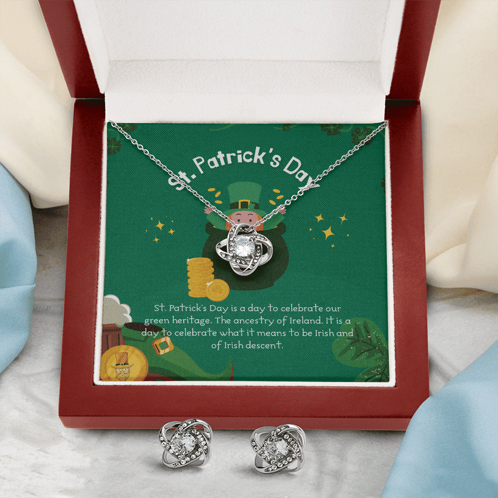 It Is A Day To Celebrate What It Means Love Knot Set Gift For Her Happy Patrick's Day Toptrendygear