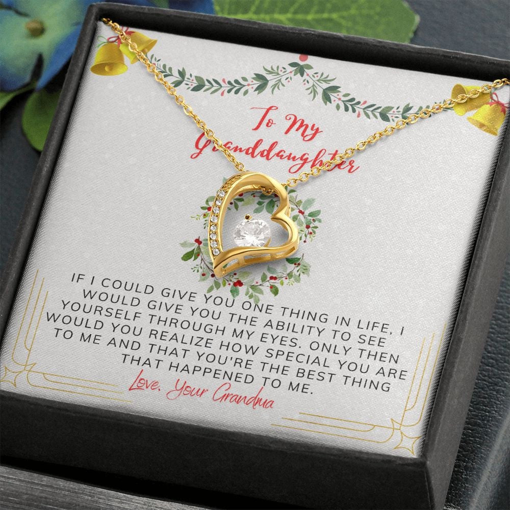To My Granddaughter Necklace From Grandma You're The Best Thing That Happened To Me Christmas Forever Love Necklace