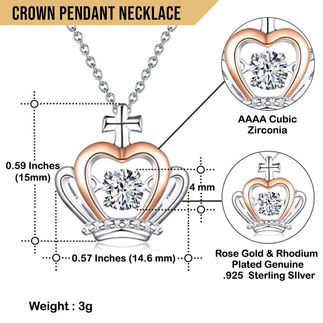 To My Wife Crown Pendant Necklace I Love You Not Only For What You Are But For What I Am When I Am With You Personalized Gift For Wife